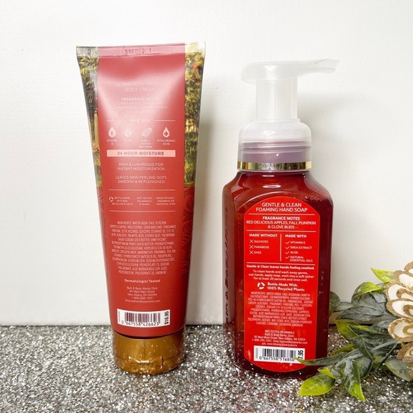 Bath & Body Works Lotion & Hand Soap Set Pumpkin Apple Honey Nwt - Picture 2 of 4